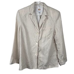 Talbots Cream Irish Linen Blazer Size 12